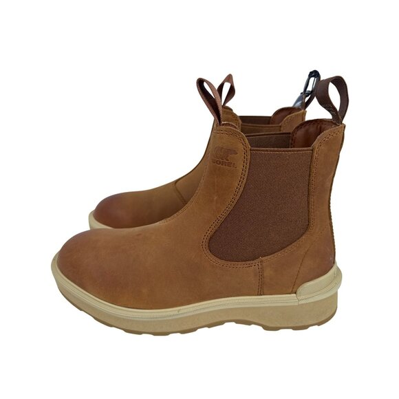 Sorel Women's Hi-Line Chelsea Tawny Buff/Scorch Leather Ankle Boots Size 9 - Picture 4 of 10